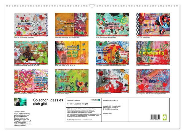 Produktbild: So sch&ouml;n, dass es dich gibt (Wandkalender 2026 DIN A2 quer), CALVENDO Monatskalender