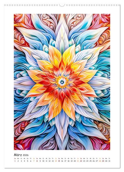 Produktbild: Zauberhafte Mandalas (hochwertiger Premium Wandkalender 2026 DIN A2 hoch), Kunstdruck in Hochglanz