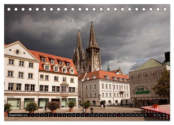 Produktbild: Regensburg - Bayern (Tischkalender 2026 DIN A5 quer), CALVENDO Monatskalender