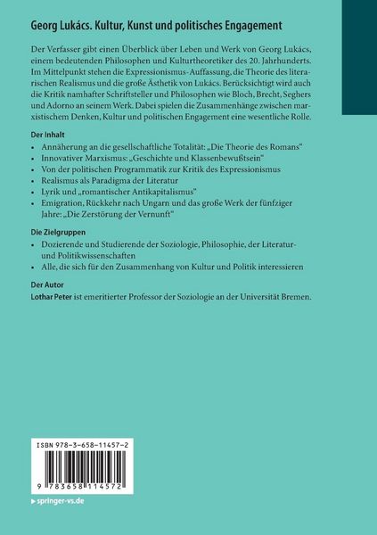 Produktbild: Georg Lukács. Kultur, Kunst und politisches Engagement
