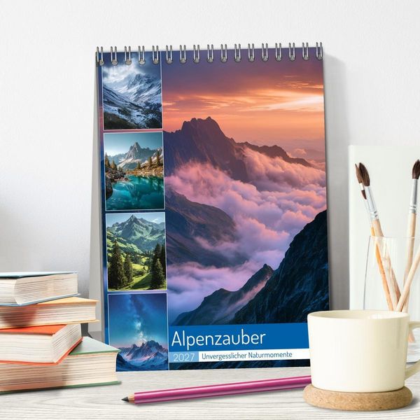 Produktbild: Alpenzauber (Tischkalender 2027 DIN A5 hoch), CALVENDO Monatskalender