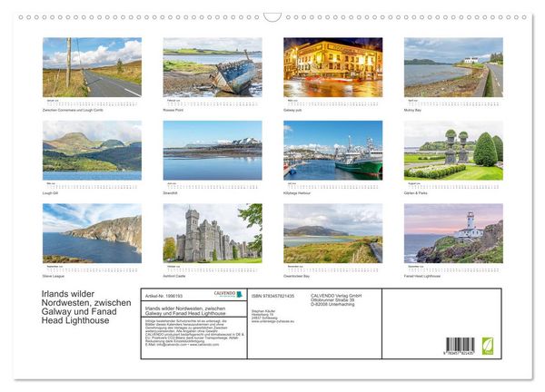 Produktbild: Irlands wilder Nordwesten, zwischen Galway und Fanad Head Lighthouse (Wandkalender 2026 DIN A2 quer), CALVENDO Monatskalender