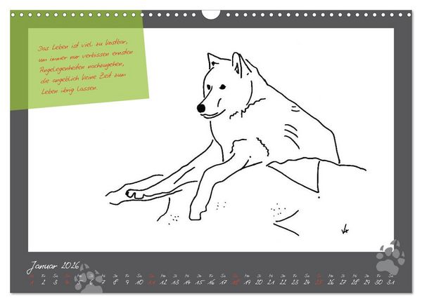 Produktbild: Der kleine GROSSE Wolf - Kalender (Wandkalender 2026 DIN A3 quer), CALVENDO Monatskalender
