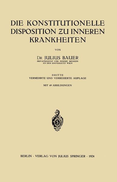 Produktbild: Die Konstitutionelle Disposition zu inneren Krankheiten