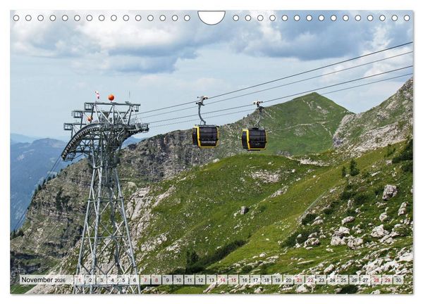Produktbild: Bergbahnen in den Alpen (Wandkalender 2026 DIN A4 quer), CALVENDO Monatskalender
