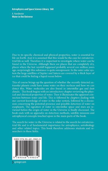 Produktbild: Water in the Universe