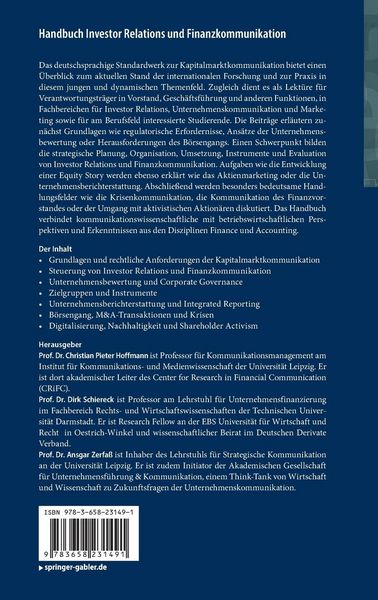 Produktbild: Handbuch Investor Relations und Finanzkommunikation
