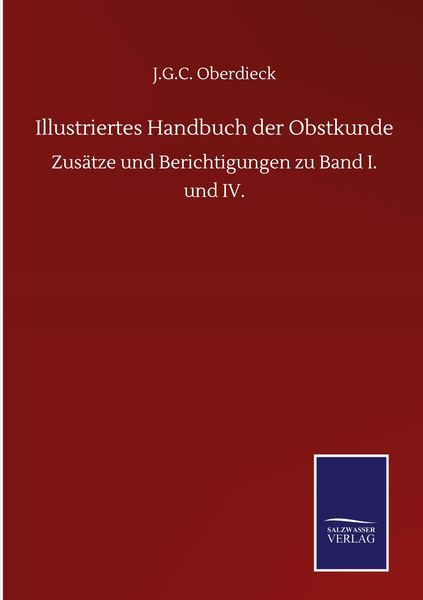 Produktbild: Illustriertes Handbuch der Obstkunde
