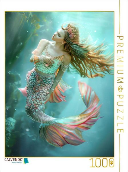 CALVENDO Puzzle Märchenhafte Meerjungfrauen | 1000 Teile Lege-Größe 64x48cm Foto-Puzzle für glückliche Stunden