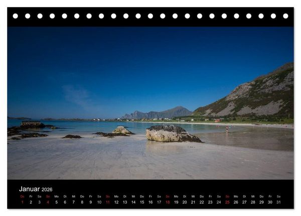 Produktbild: Sommer auf den Lofoten (Tischkalender 2026 DIN A5 quer), CALVENDO Monatskalender