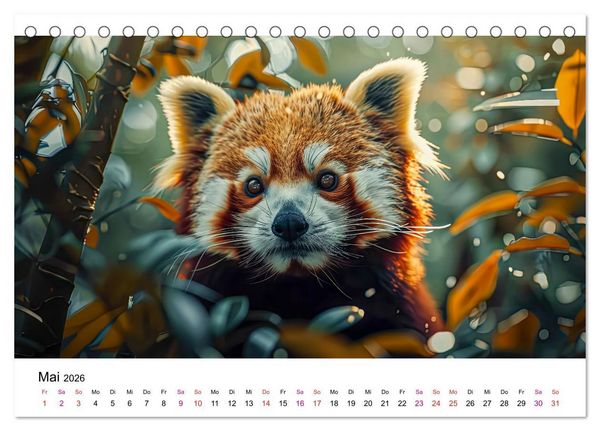 Produktbild: Der Rote Panda (Tischkalender 2026 DIN A5 quer), CALVENDO Monatskalender