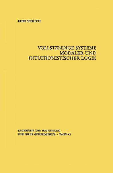 Produktbild: Vollst&auml;ndige Systeme modaler und intuitionistischer Logik