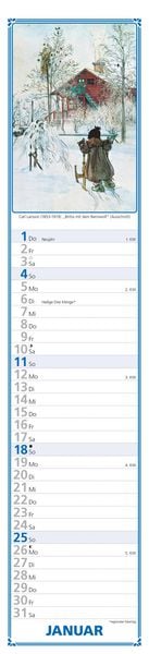 Produktbild: Paulines Küchenplaner 2026 - Streifenplaner - Wandplaner - Küchen-Kalender - 11,3x49,5