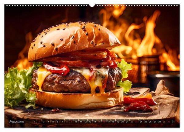Produktbild: BBQ Feuerzauber - Grillkalender (hochwertiger Premium Wandkalender 2026 DIN A2 quer), Kunstdruck in Hochglanz