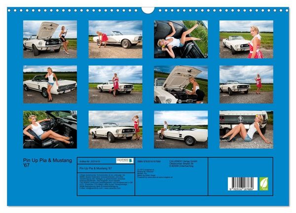 Produktbild: Pin Up Pia & Mustang '67 (Wandkalender 2026 DIN A3 quer), CALVENDO Monatskalender