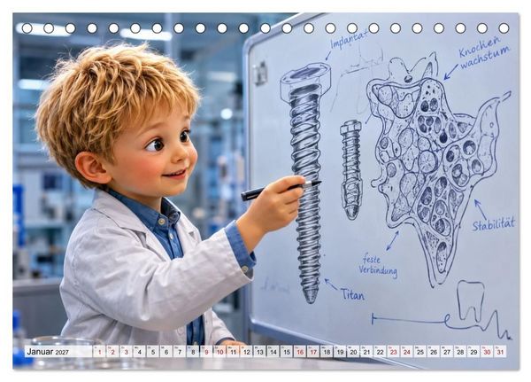 Produktbild: Patrick, Forscher mit Herz (Tischkalender 2027 DIN A5 quer), CALVENDO Monatskalender