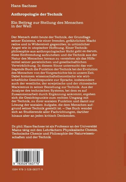 Produktbild: Anthropologie der Technik