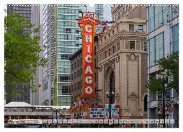 Produktbild: CHICAGO Stadtzentrum (hochwertiger Premium Wandkalender 2026 DIN A2 quer), Kunstdruck in Hochglanz
