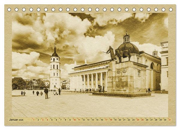 Produktbild: Das Baltikum - Ein Kalender im Zeitungsstil (Tischkalender 2026 DIN A5 quer), CALVENDO Monatskalender