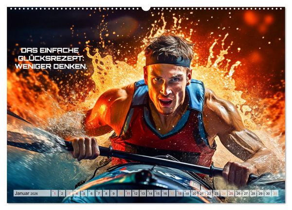 Produktbild: Kajak und Motivation (Wandkalender 2026 DIN A2 quer), CALVENDO Monatskalender