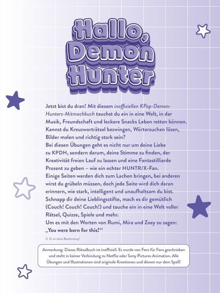 Produktbild: Das inoffizielle K-POP DEMON HUNTERS Activity Buch