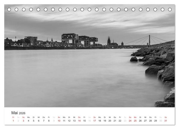Produktbild: K&ouml;ln - monochrome Ansichten (Tischkalender 2026 DIN A5 quer), CALVENDO Monatskalender