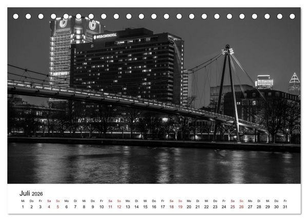Produktbild: Frankfurt am Main bei Tag und Nacht (Tischkalender 2026 DIN A5 quer), CALVENDO Monatskalender