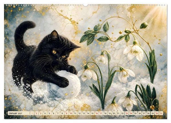 Produktbild: Floras Samtpfoten (Wandkalender 2027 DIN A2 quer), CALVENDO Monatskalender