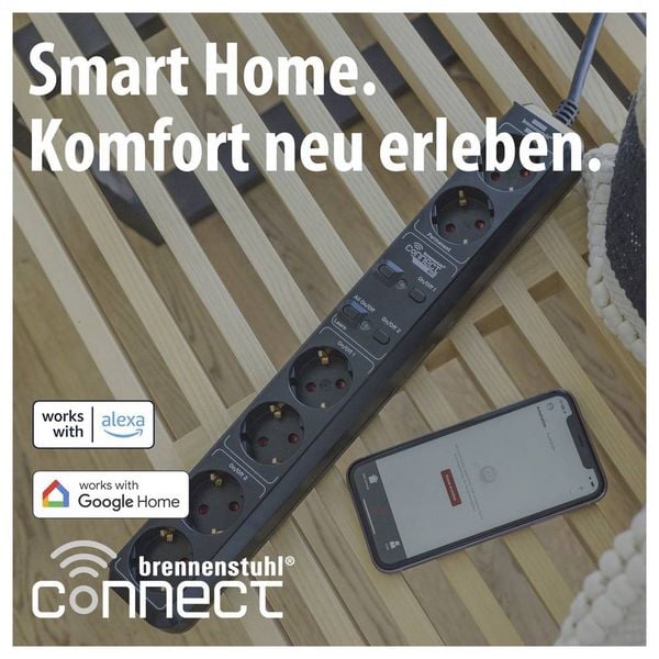 Produktbild: Brennenstuhl 1159760946 Steckdosenleiste Schwarz Schutzkontakt 1St.