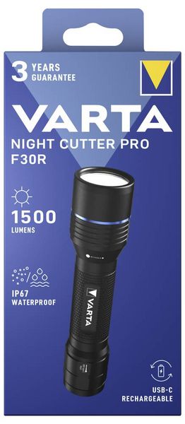 Produktbild: Varta VARTA Night Cutter Pro F30R Rech. Box Taschenlampe 1500 lm 261 g