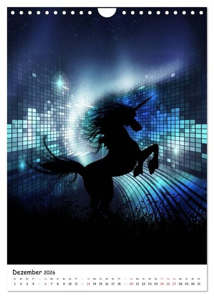 Produktbild: Einhorn und Pegasus (Wandkalender 2026 DIN A4 hoch), CALVENDO Monatskalender