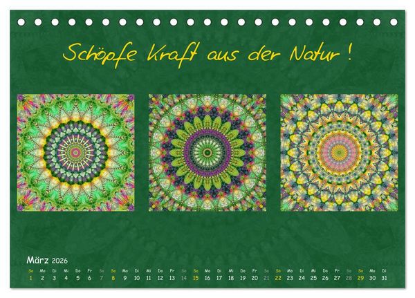 Produktbild: Mandala Trilogien (Tischkalender 2026 DIN A5 quer), CALVENDO Monatskalender