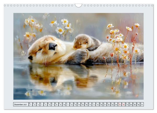 Produktbild: Otter. Verspielte Abenteurer am Wasser (Wandkalender 2027 DIN A3 quer), CALVENDO Monatskalender