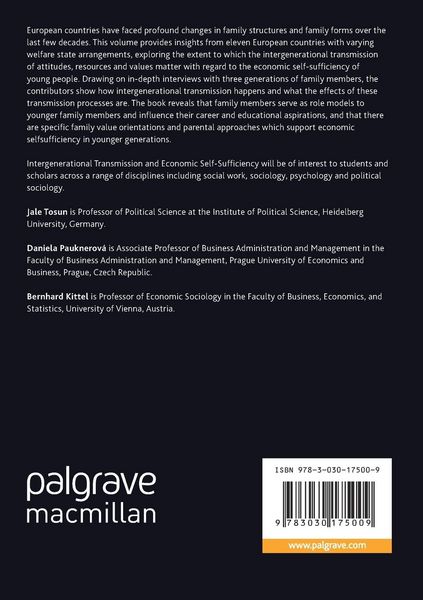 Produktbild: Intergenerational Transmission and Economic Self-Sufficiency