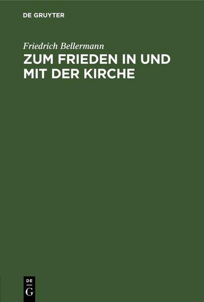 Produktbild: Zum Frieden in und mit der Kirche