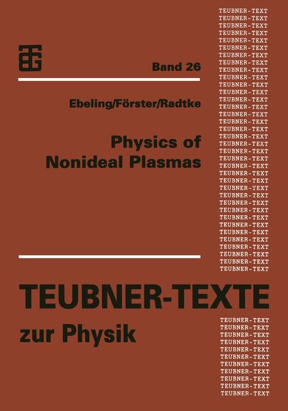 Produktbild: Physics of Nonideal Plasmas