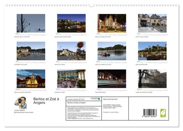 Produktbild: Berlioz et Zo&eacute; &agrave; Angers (Calendrier mural 2026 DIN A2 vertical) calendrier de bureau