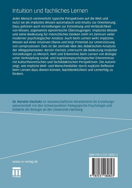 Produktbild: Intuition und fachliches Lernen