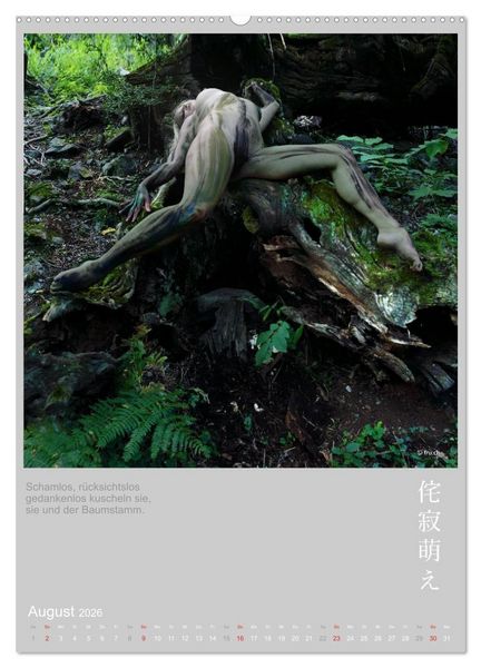 Produktbild: wabi sabi moe - hinrei&szlig;end vergammelt erotisch - Akt/Bodypainting (Wandkalender 2026 DIN A2 hoch), CALVENDO Monatskalender