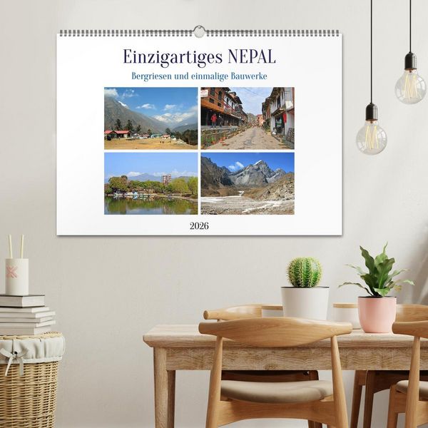Produktbild: Einzigartiges NEPAL (Wandkalender 2026 DIN A2 quer), CALVENDO Monatskalender