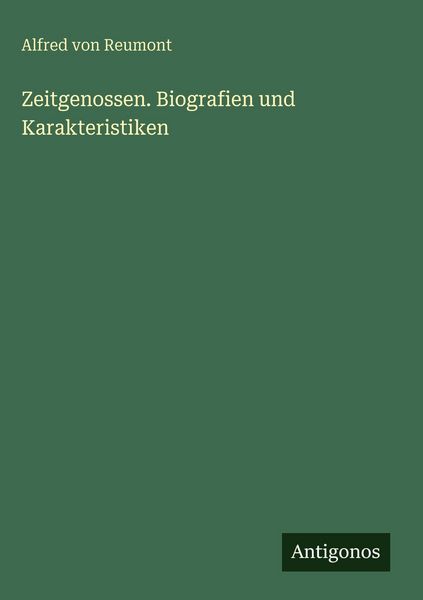 Produktbild: Zeitgenossen. Biografien und Karakteristiken