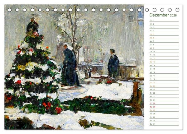 Produktbild: Malerische G&auml;rten - Im Stile des Impressionismus (Tischkalender 2026 DIN A5 quer), CALVENDO Monatskalender