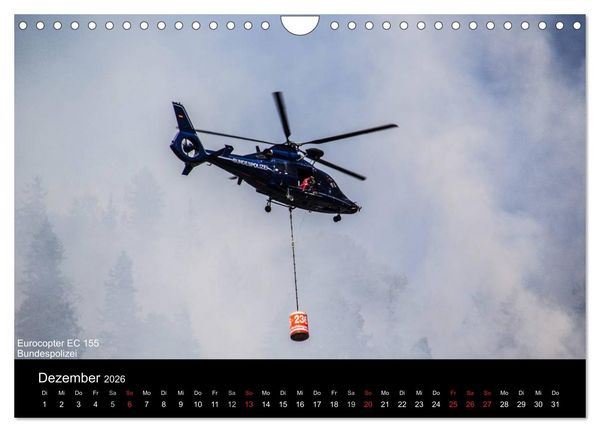 Produktbild: Hubschrauber im Einsatz (Wandkalender 2026 DIN A4 quer), CALVENDO Monatskalender