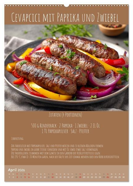 Produktbild: REZEPTE - Kochen in der Hei&szlig;luftfritteuse (hochwertiger Premium Wandkalender 2026 DIN A2 hoch), Kunstdruck in Hochglanz