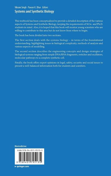 Produktbild: Systems and Synthetic Biology