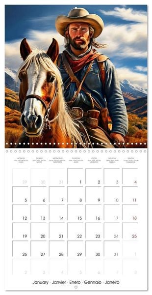 Produktbild: Man and Horse - Western Life (Wall Calendar 2026 12 &times; 12 Inch) CALVENDO 12 Month Wall Calendar