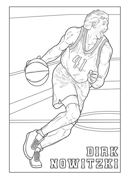 Produktbild: Basketball-Malbuch Stars & Legenden f&uuml;r Kinder ab 8 Jahren, Jugendliche und Erwachsene mit 55 Ausmalmotiven