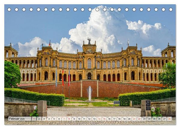 Produktbild: M&uuml;nchen Impressionen (Tischkalender 2026 DIN A5 quer), CALVENDO Monatskalender