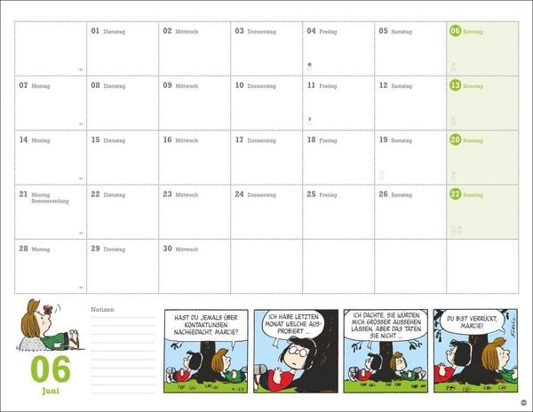 Produktbild: Peanuts Monatsplaner 2027