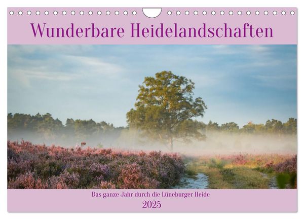 Wunderbare Heidelandschaften (Wandkalender 2025 DIN A4 quer), CALVENDO Monatskalender